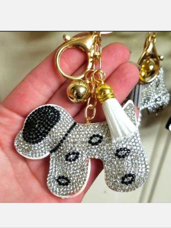 Accessories - NWT Puffy Puppy Bling Tassel Keychain! 4 Color Choices!